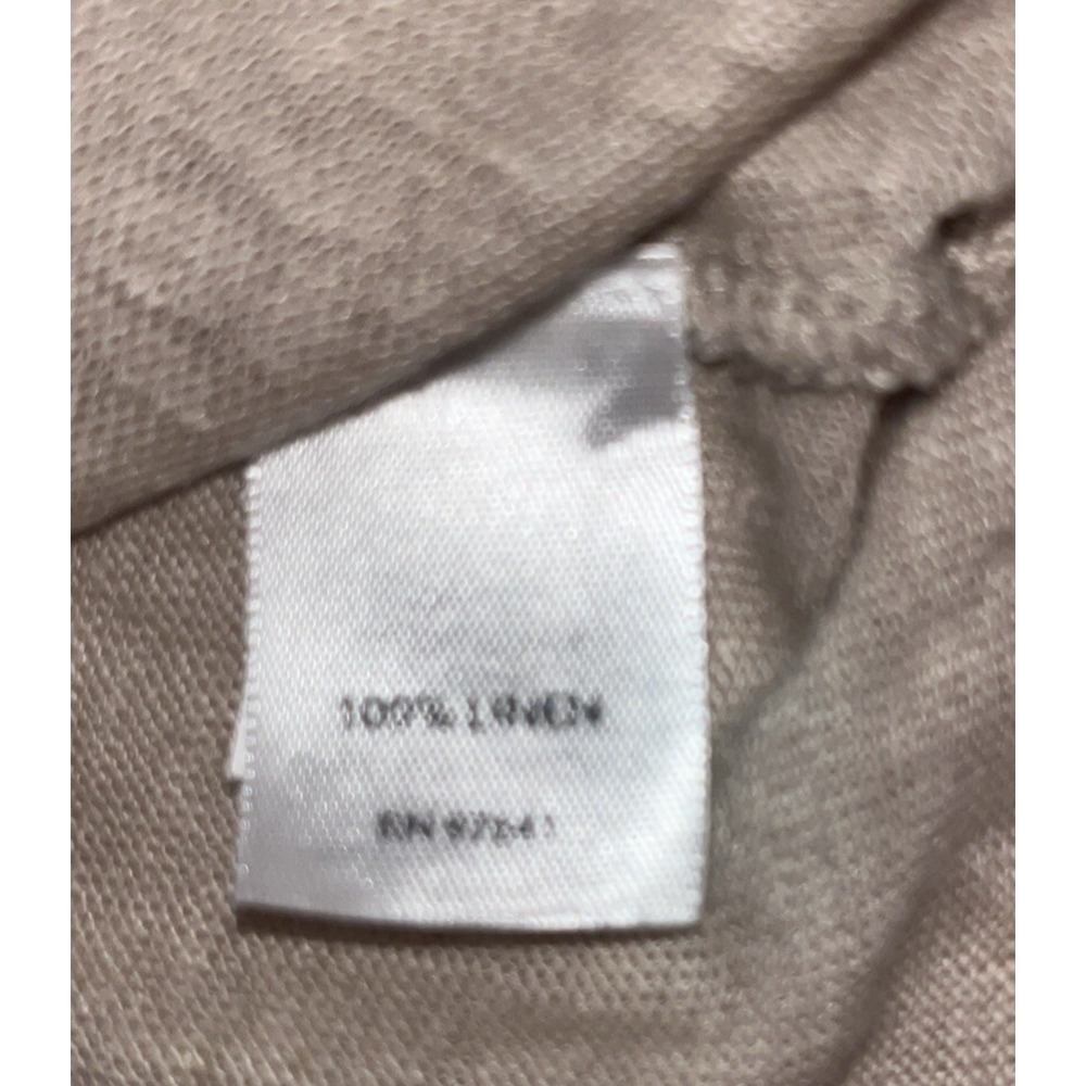 J Jill Women's Love Linen Beige Short Sleeve Shirt S Earthy Granola Girl Rustic - Picture 9 of 12